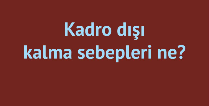 6 isim neden kadro dışı kaldı?