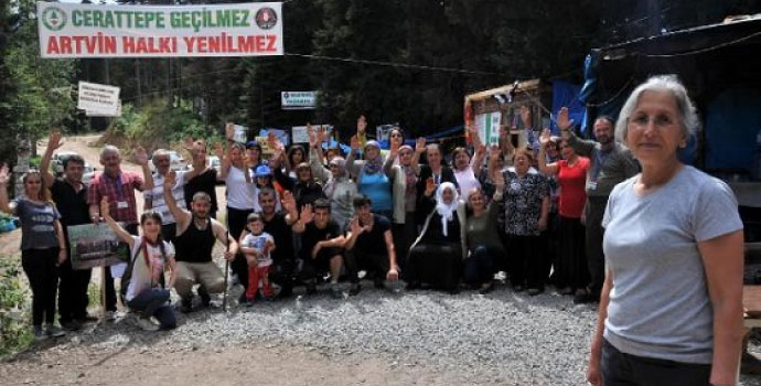 Cerattepe’de eylem kar kış tanımıyor