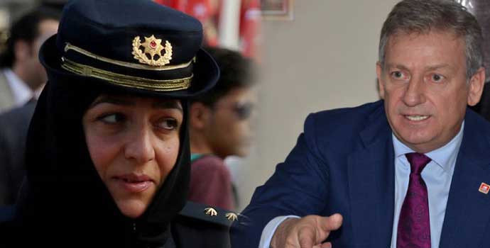 Pekşen başörtülü polise nefret kustu