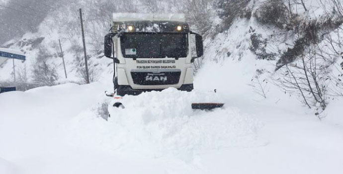 Trabzon'da kar seferberliği