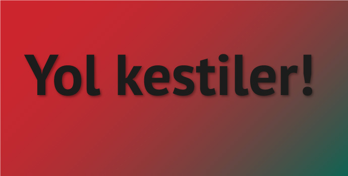 Trabzon'un ilçesinde yol kestiler